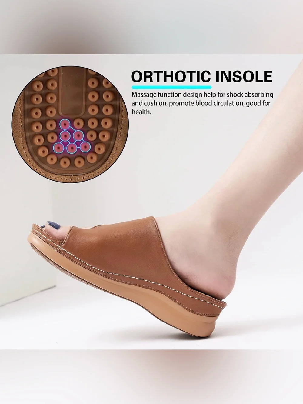 Aomigoct Comfort Wedge Sandals Orthopedic for All-Day Walking 1.96